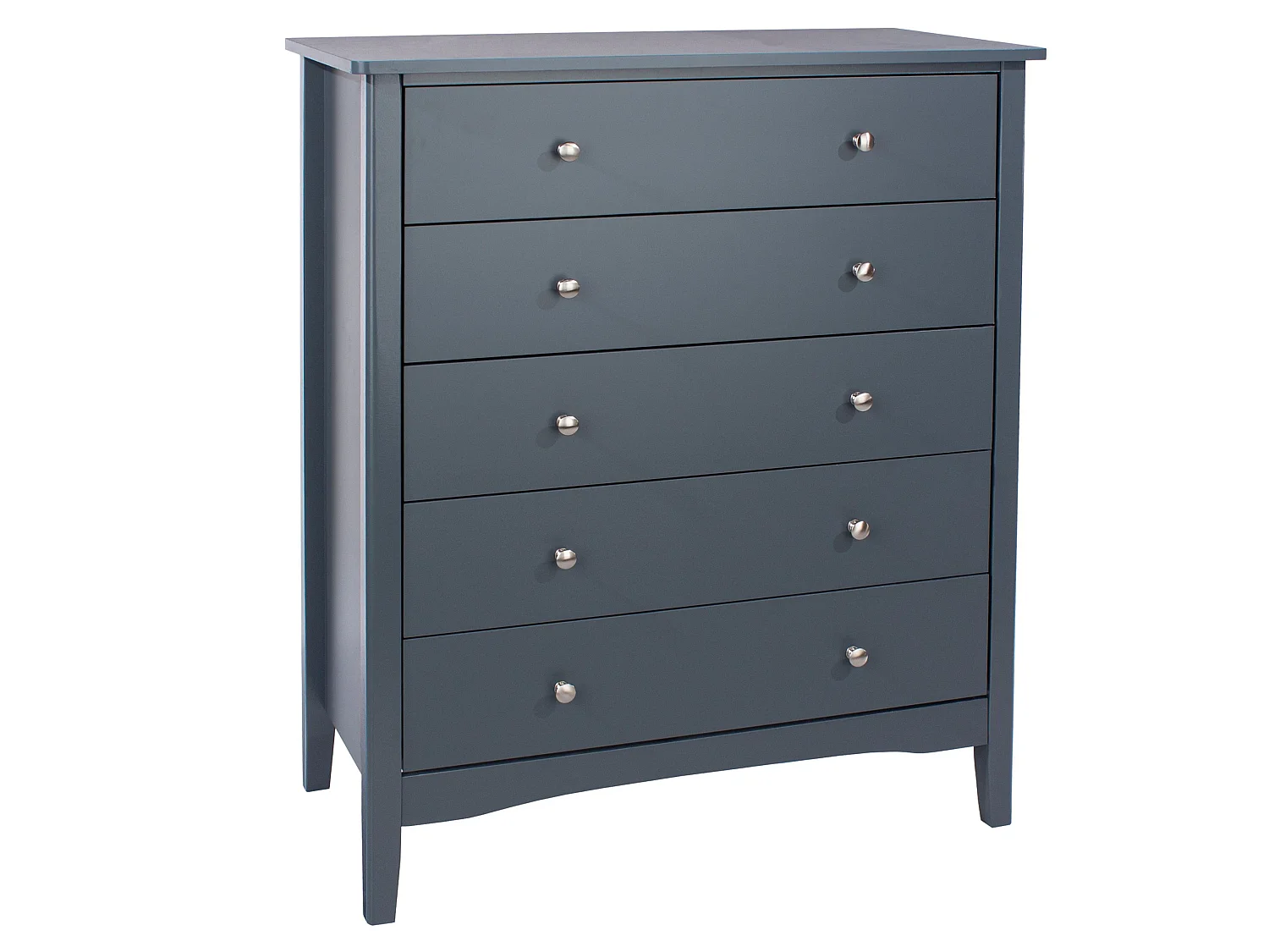 Como 5-Drawer Shaker-Style Chest of Drawers, Metal Hardware