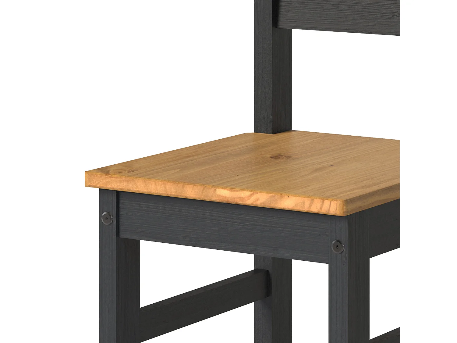 Pair of Linea Ladder Back Chairs, Solid Pine Wood