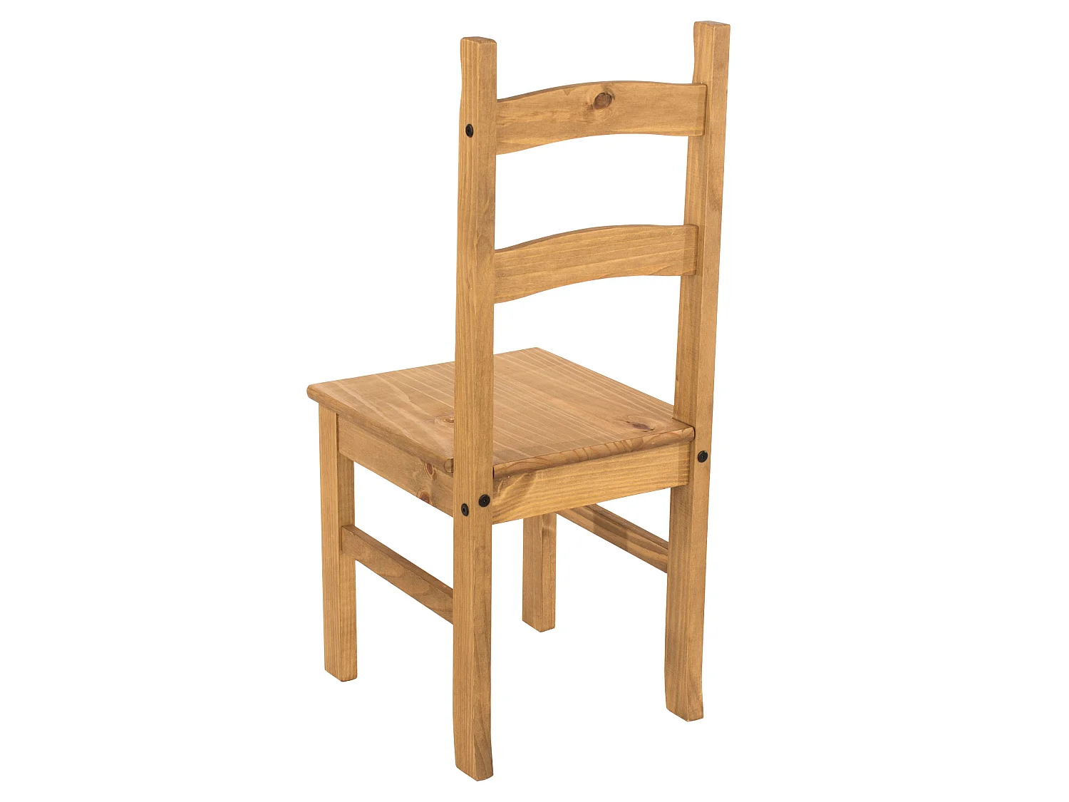 Pair of Corona Solid Pine Wood Dining Chairs