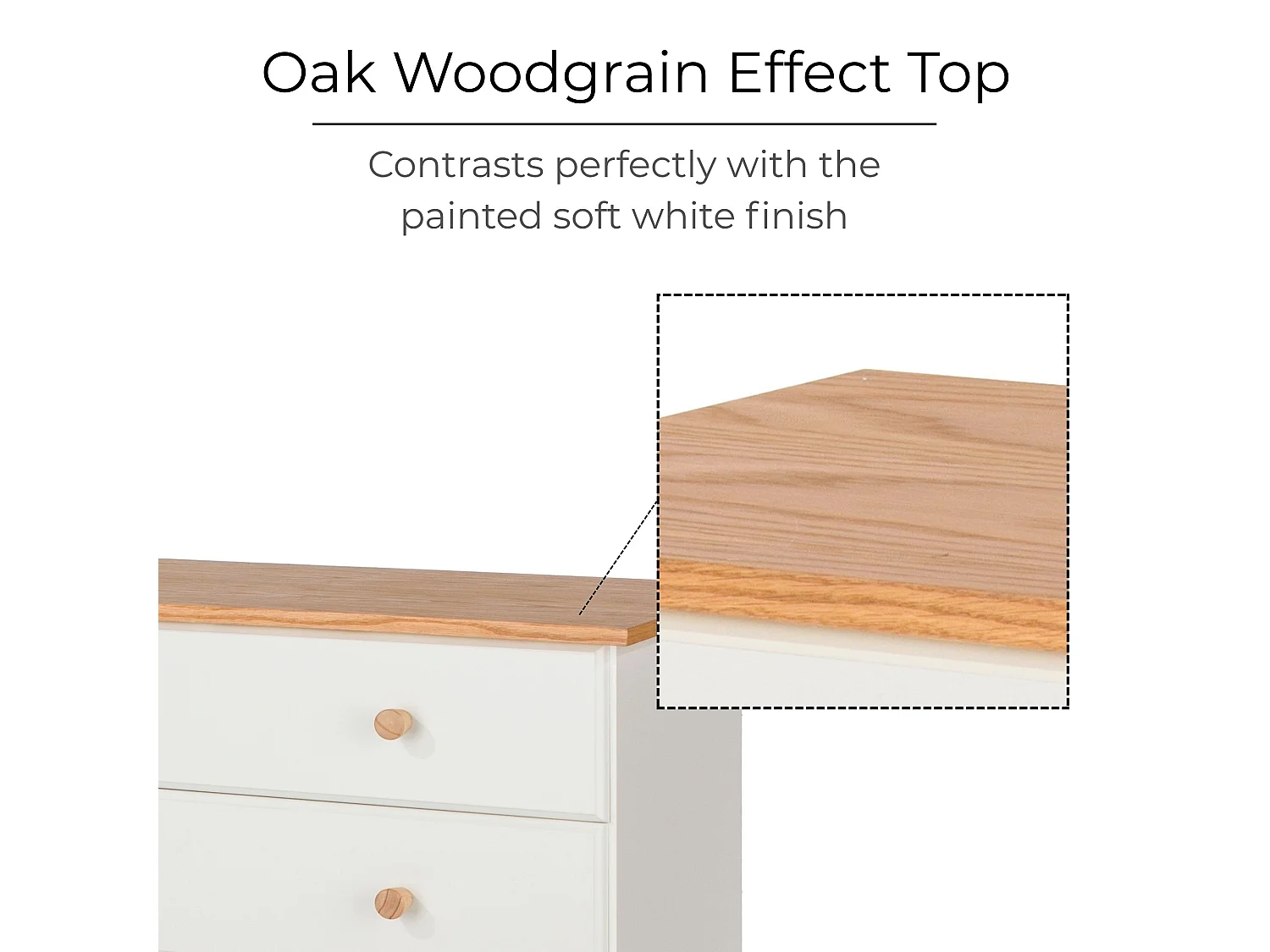 Colorado 4-Drawer Chest of Drawers, Rustic White Paint