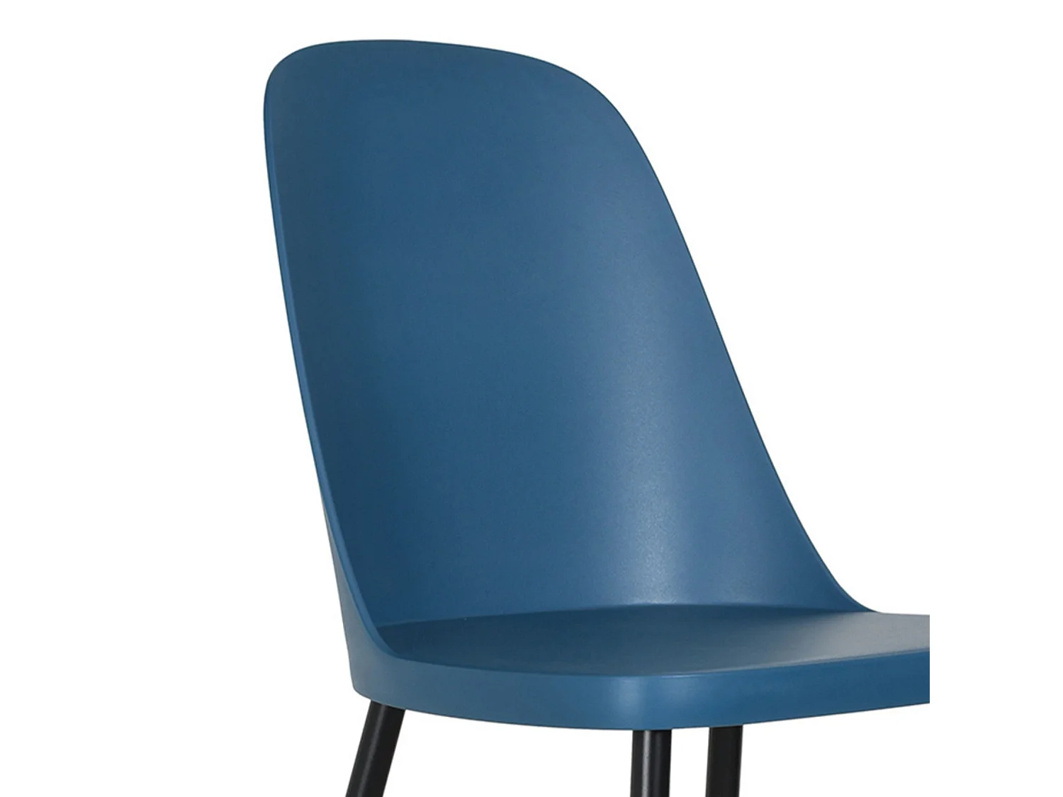 Pair of Aspen Duo Dining Chairs, Black Metal Tapered Frame