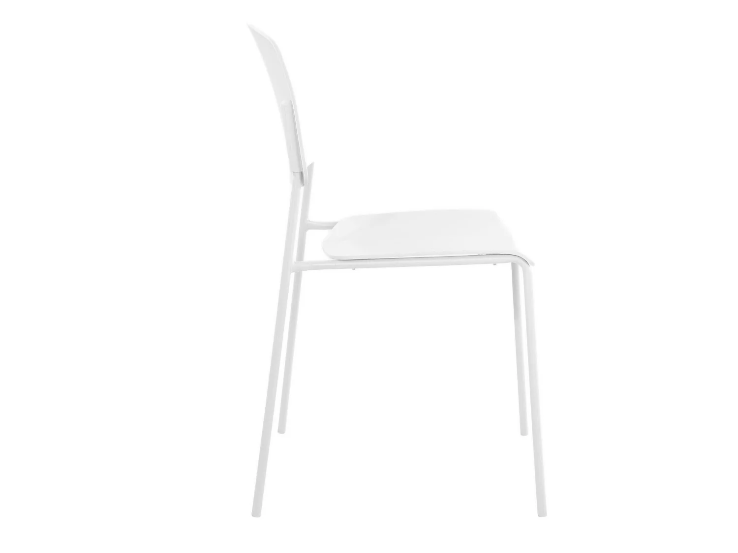 Set of 4 Academy Kitchen Dining Chairs, Metal Frame & Plastic Seating
