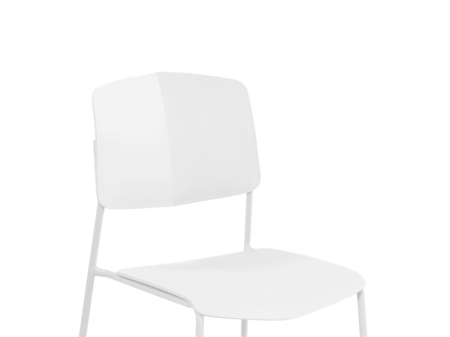Set of 4 Academy Kitchen Dining Chairs, Metal Frame & Plastic Seating