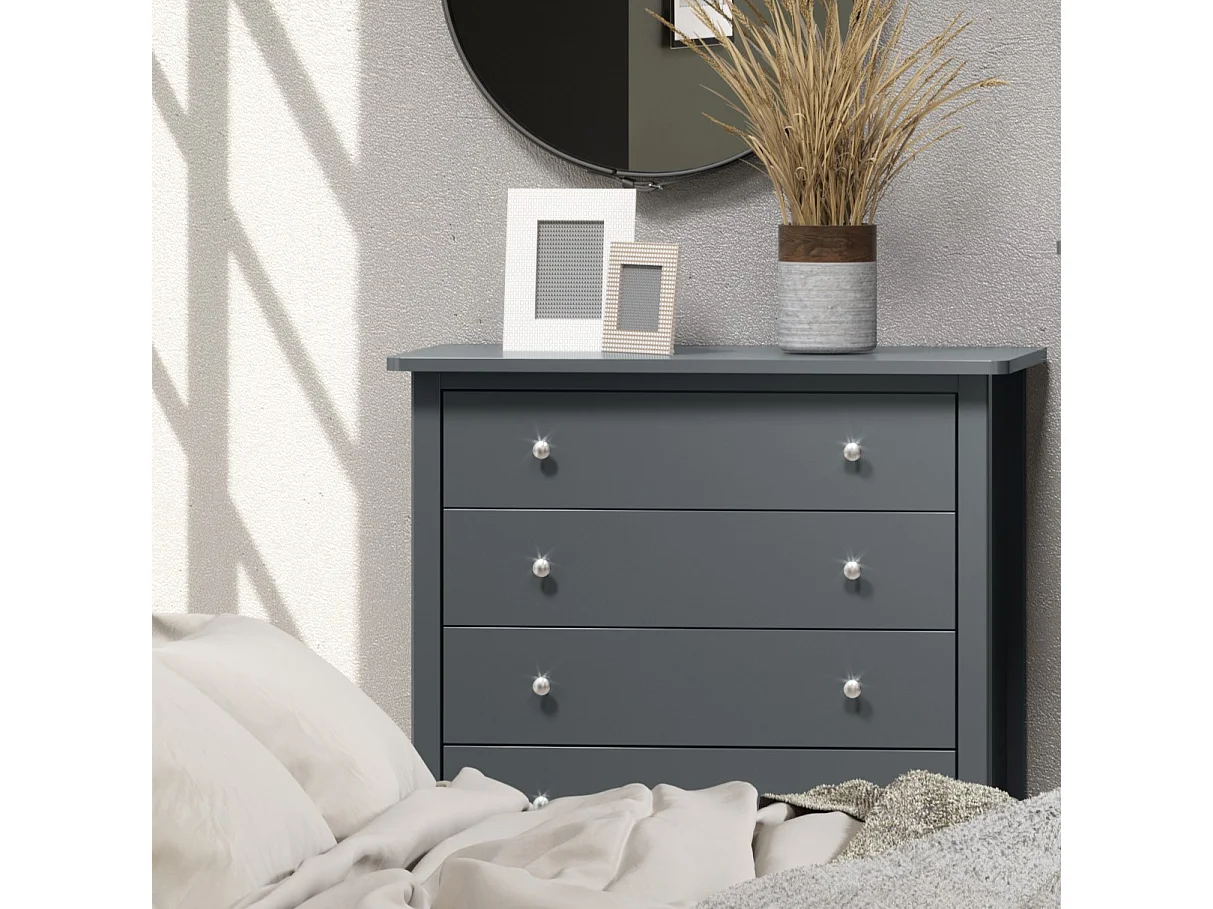 Como 4-Drawer Shaker-Style Chest of Drawers, Metal Hardware