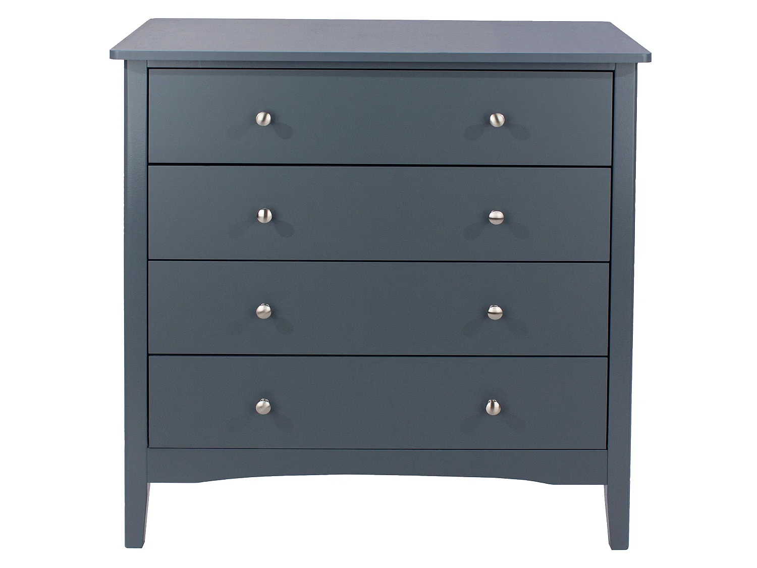 Como 4-Drawer Shaker-Style Chest of Drawers, Metal Hardware