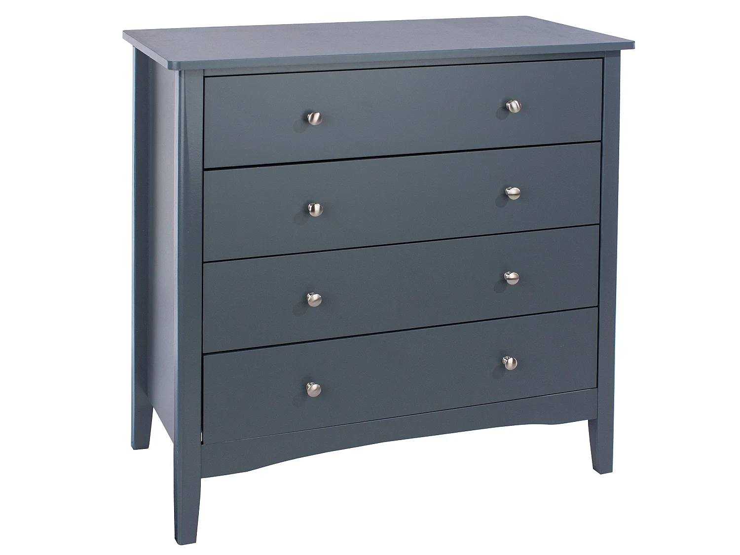 Como 4-Drawer Shaker-Style Chest of Drawers, Metal Hardware