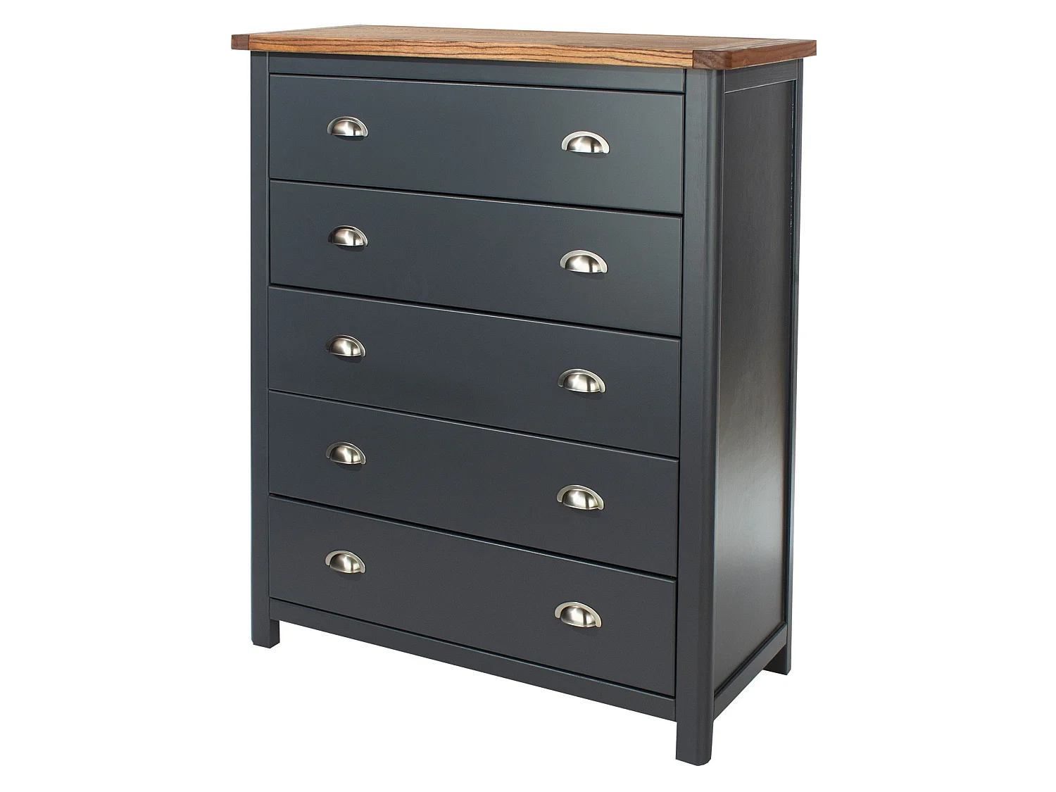 Dunkeld 5-Drawer Chest of Drawers, Midnight Blue