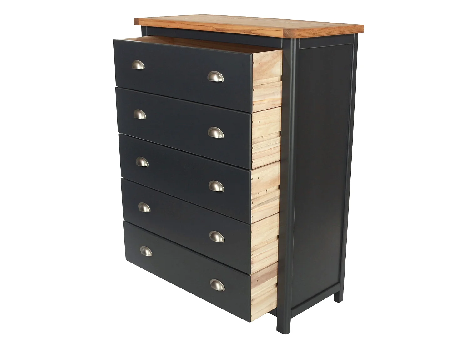 Dunkeld 5-Drawer Chest of Drawers, Midnight Blue
