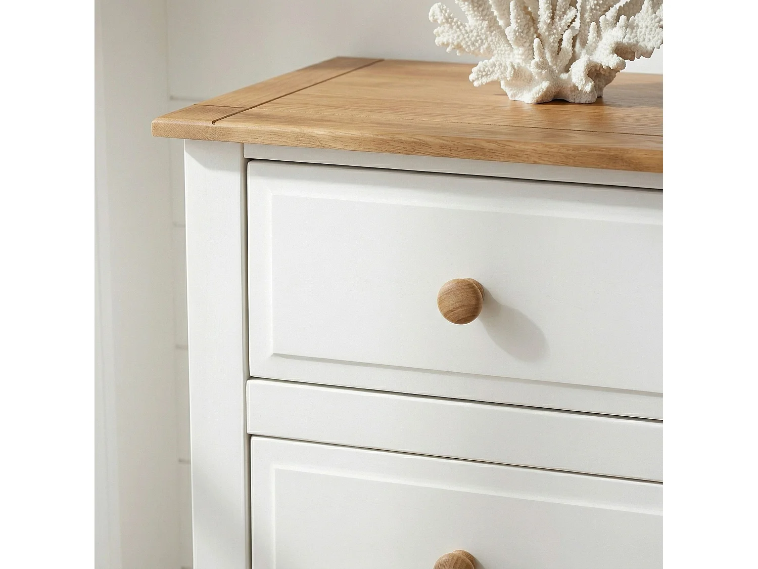 Capri 3-Drawer Chest of Drawers, Coastal White Paint