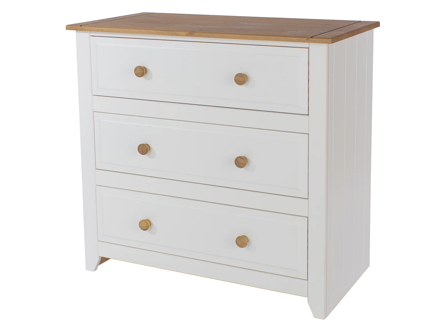Capri 3-Drawer Chest of Drawers, Coastal White Paint