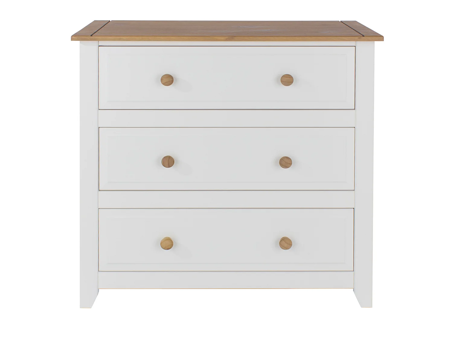 Capri 3-Drawer Chest of Drawers, Coastal White Paint