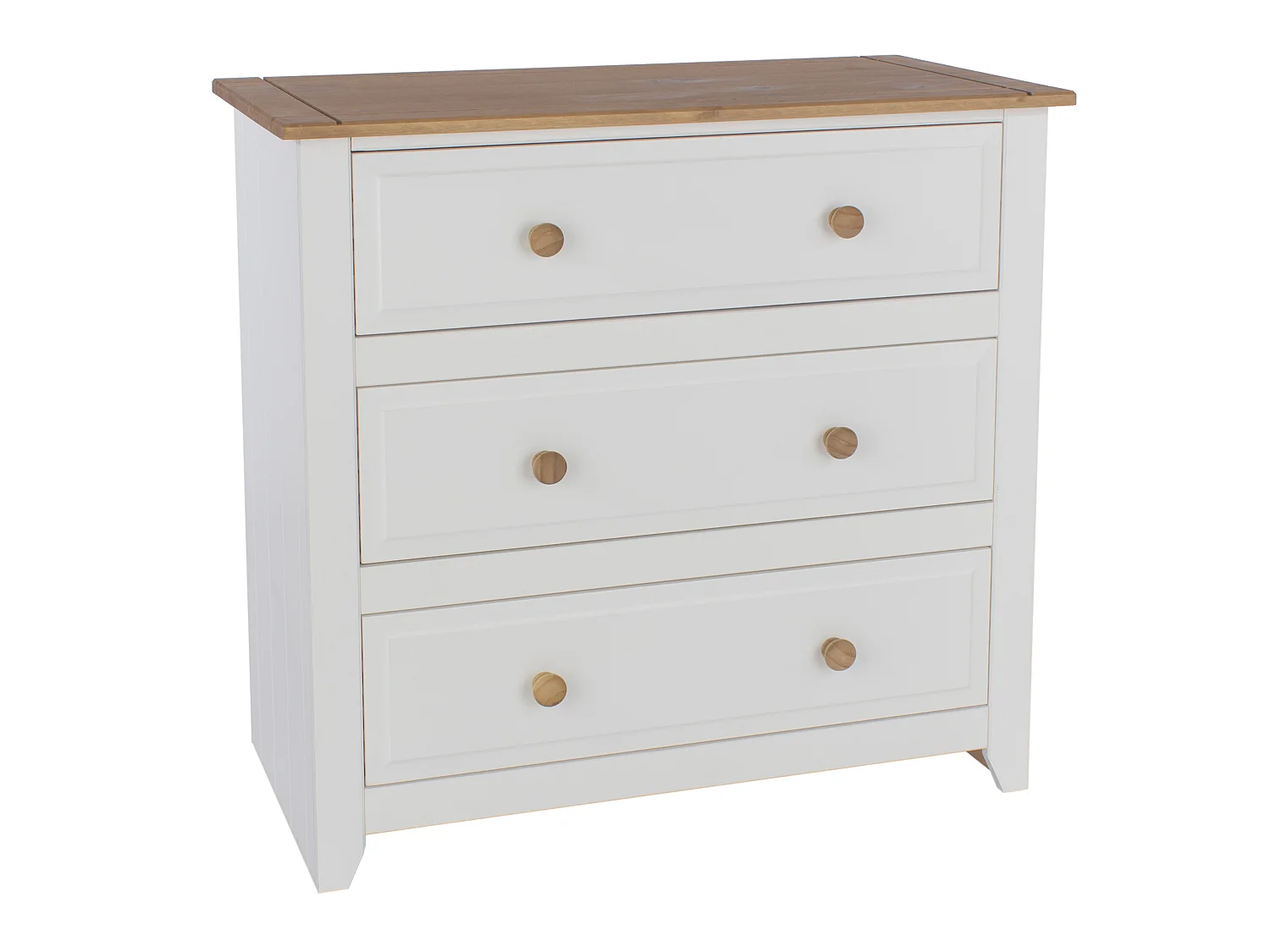 Capri 3-Drawer Chest of Drawers, Coastal White Paint