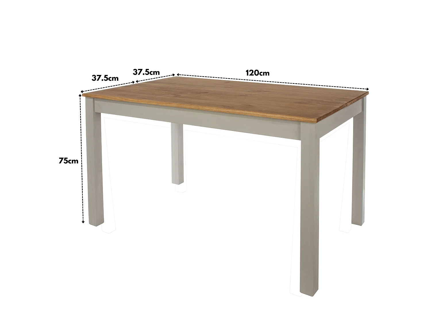Linea Scandinavian Solid Wood Dining Table, Wax Finish