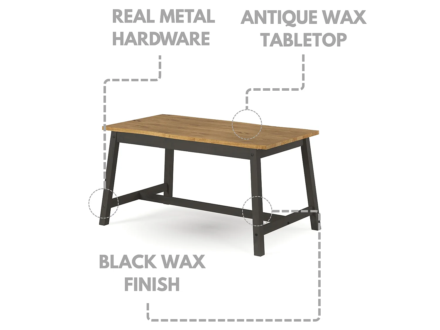 Linea Solid Wood Live Edge Dining Table