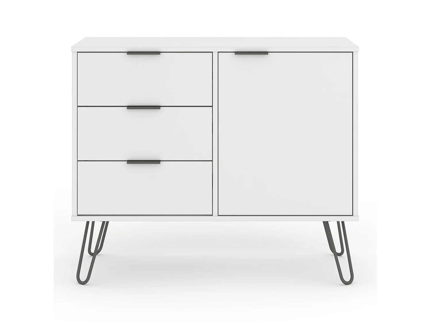 Small Sideboard With 1 Door, 3 Drawers