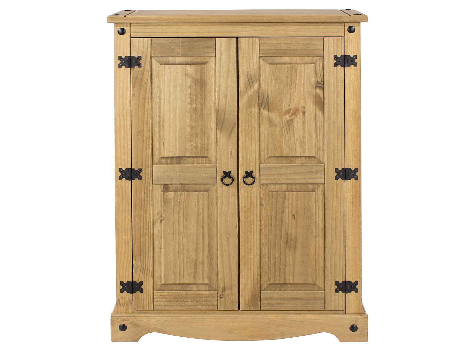 Corona 2-Door Cupboard Unit, Solid Waxed Wood