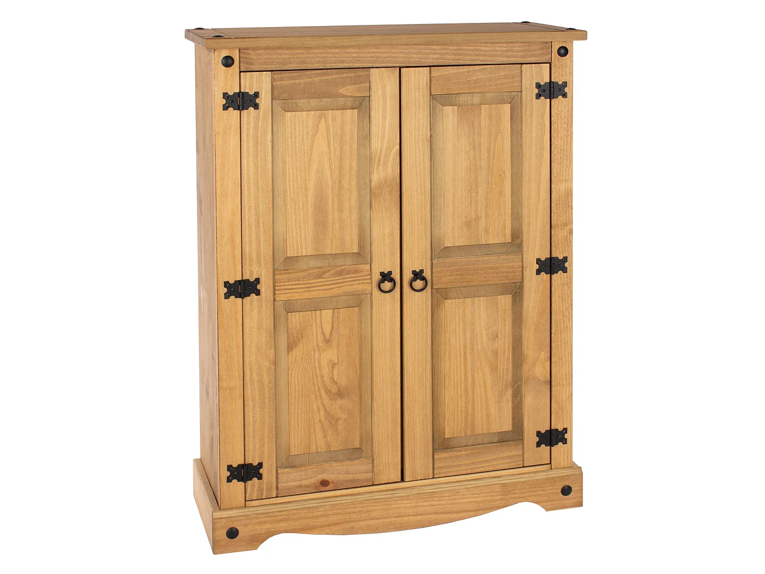 Corona 2-Door Cupboard Unit, Solid Waxed Wood