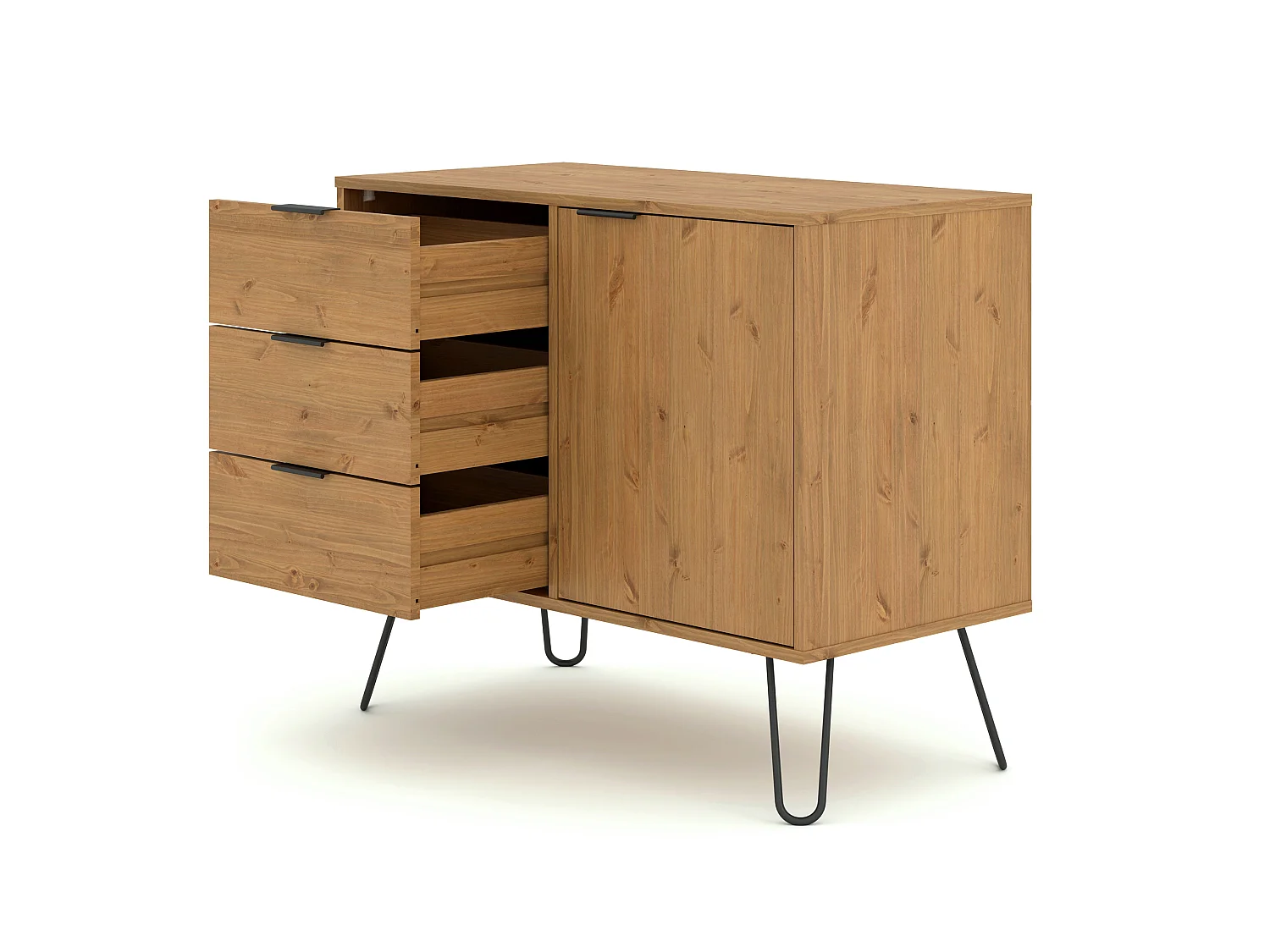 Augusta Small Sideboard with 1 Door, 3 Drawers