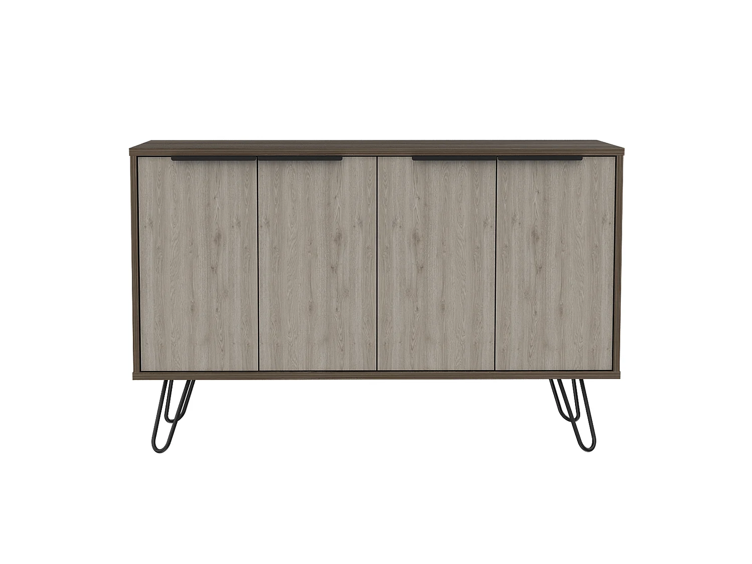 Nevada Large 4-Door Sideboard, Metal Hairpin Legs