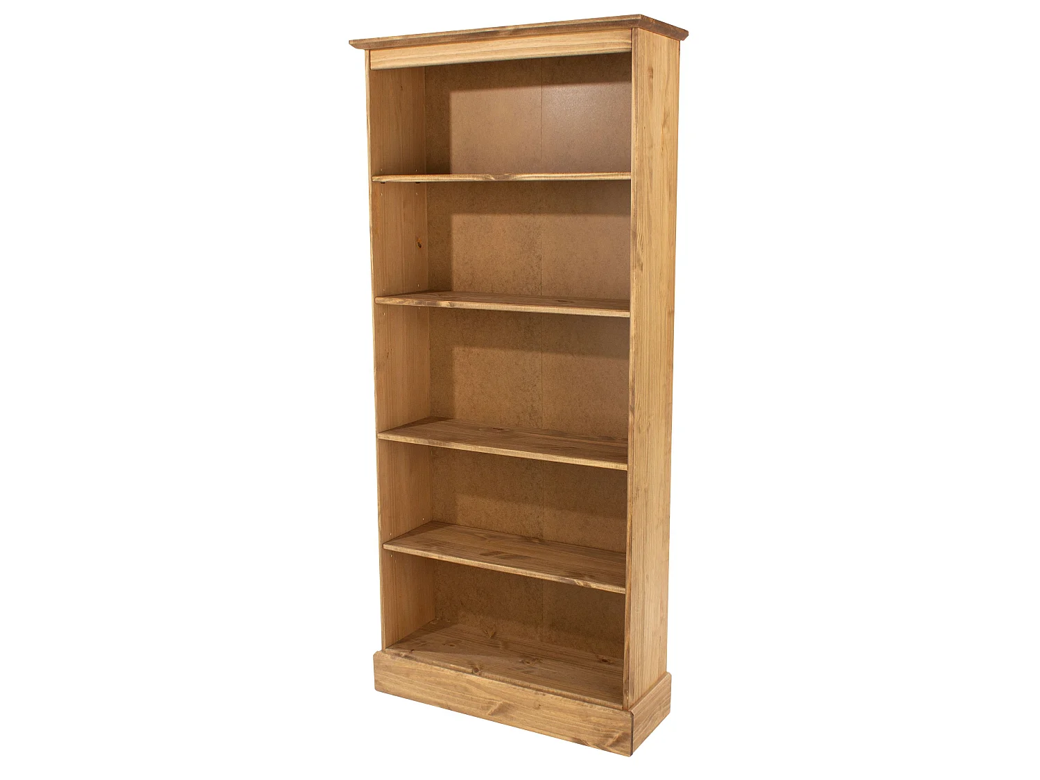 Cotswold Tall 5-Shelf Bookcase, Antique Waxed Pine