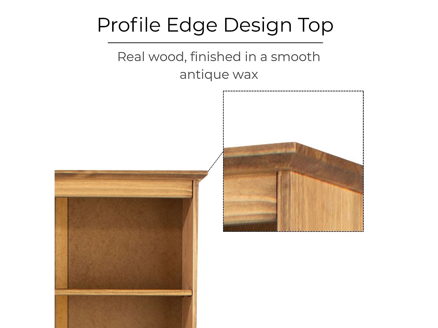 Cotswold Tall 5-Shelf Bookcase, Antique Waxed Pine