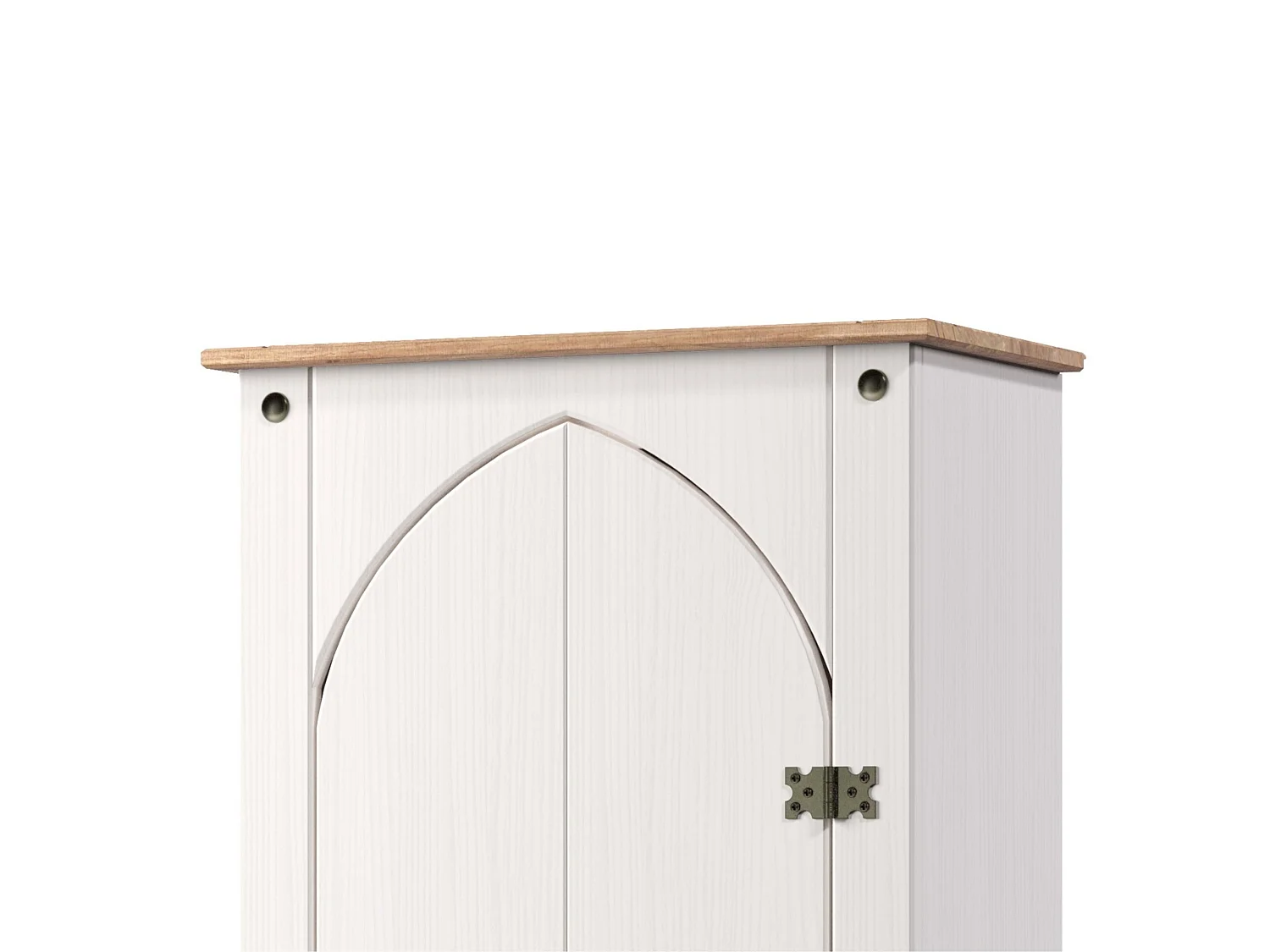 Corona Pantry Cupboard Storage Cabinet, Solid Waxed Wood