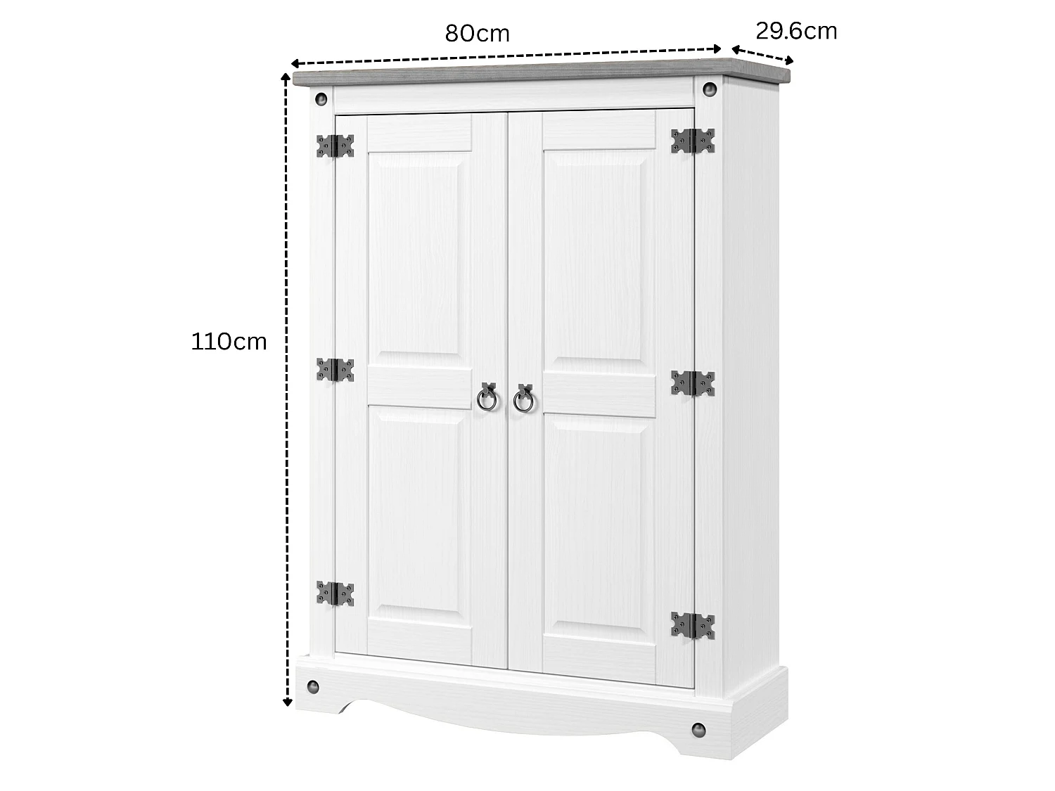 Corona White 2-Door Cupboard Unit