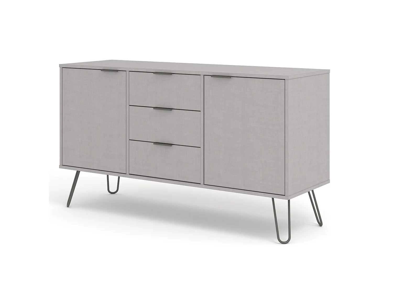 Augusta Grey Medium Sideboard with 2 Doors, 3 Drawers