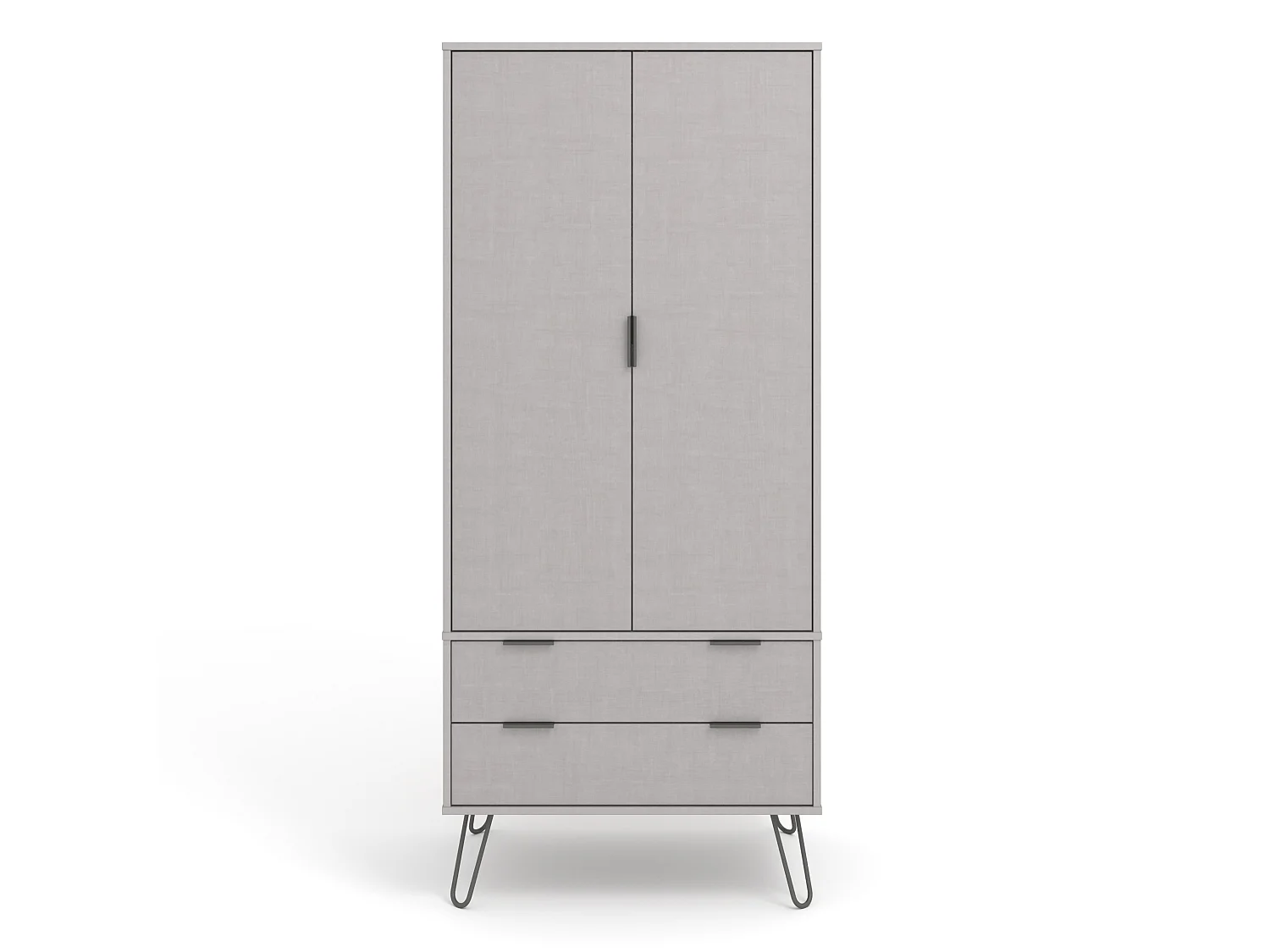 Augusta 2-Door, 2-Drawer Wardrobe, Industrial Finish