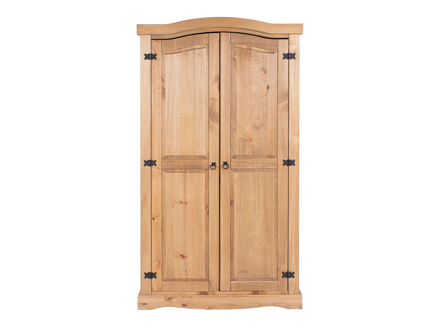 Corona 2-Drawer Rustic Wardrobe, Hanging Rail & Top Shelf