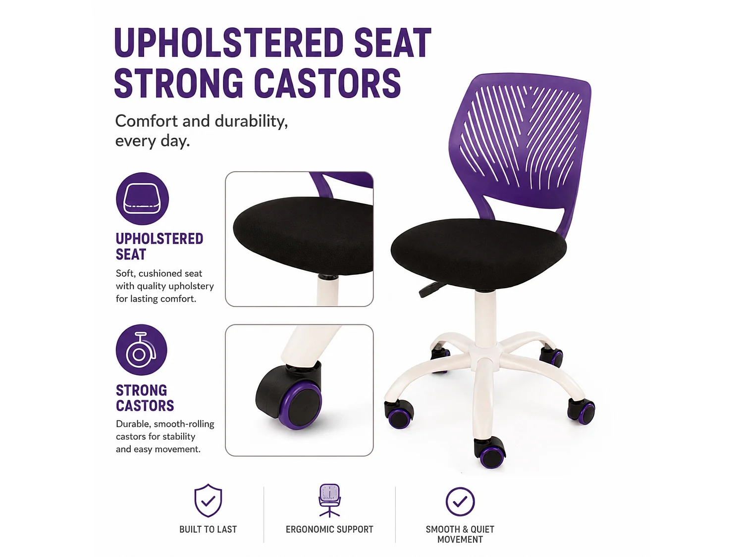 Teenage Desk Chair for Homework, Gaming, Office