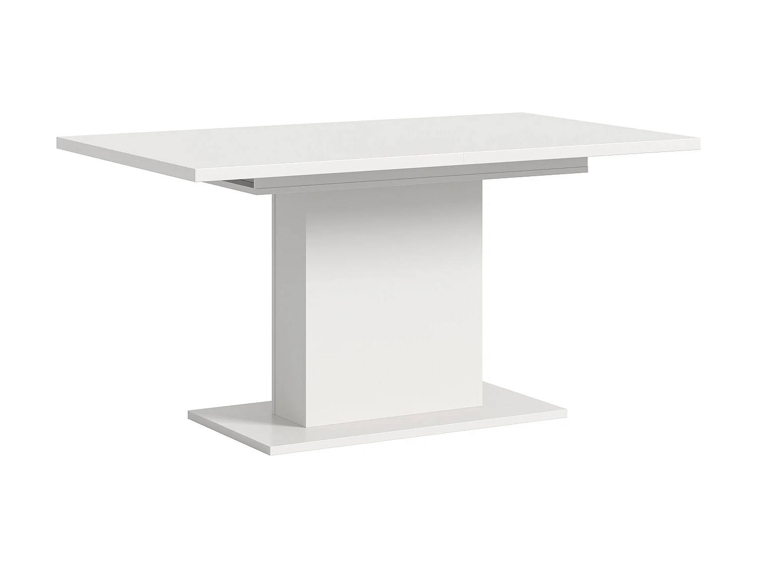 Table de salle à manger MOTION   (lxhxp : env. 150x76x90 cm) avec plateau  pied central blanc