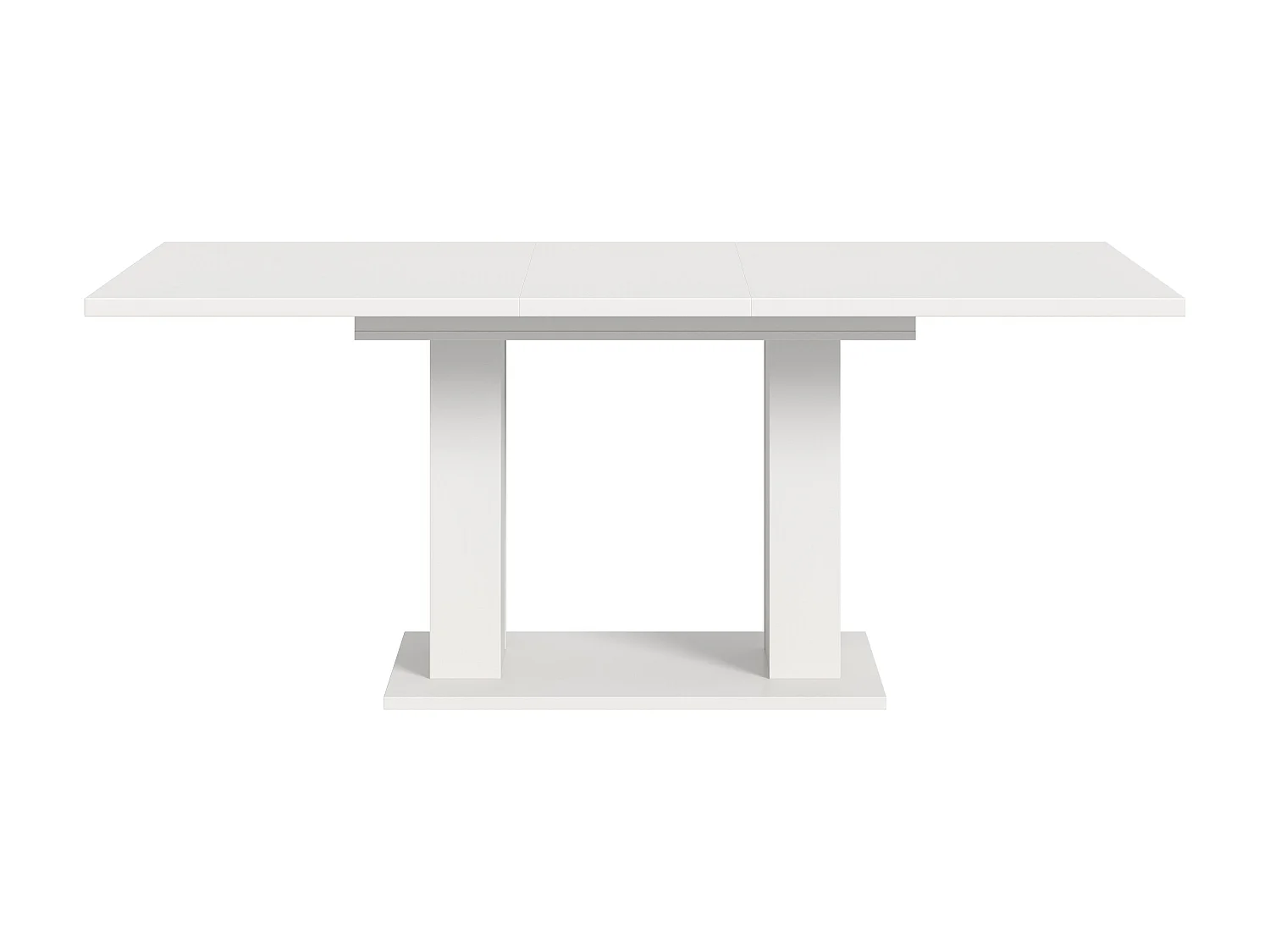 Table de salle à manger MOTION (lxhxp : env. 150x76x90 cm) avec plateau/ pied en U blanc