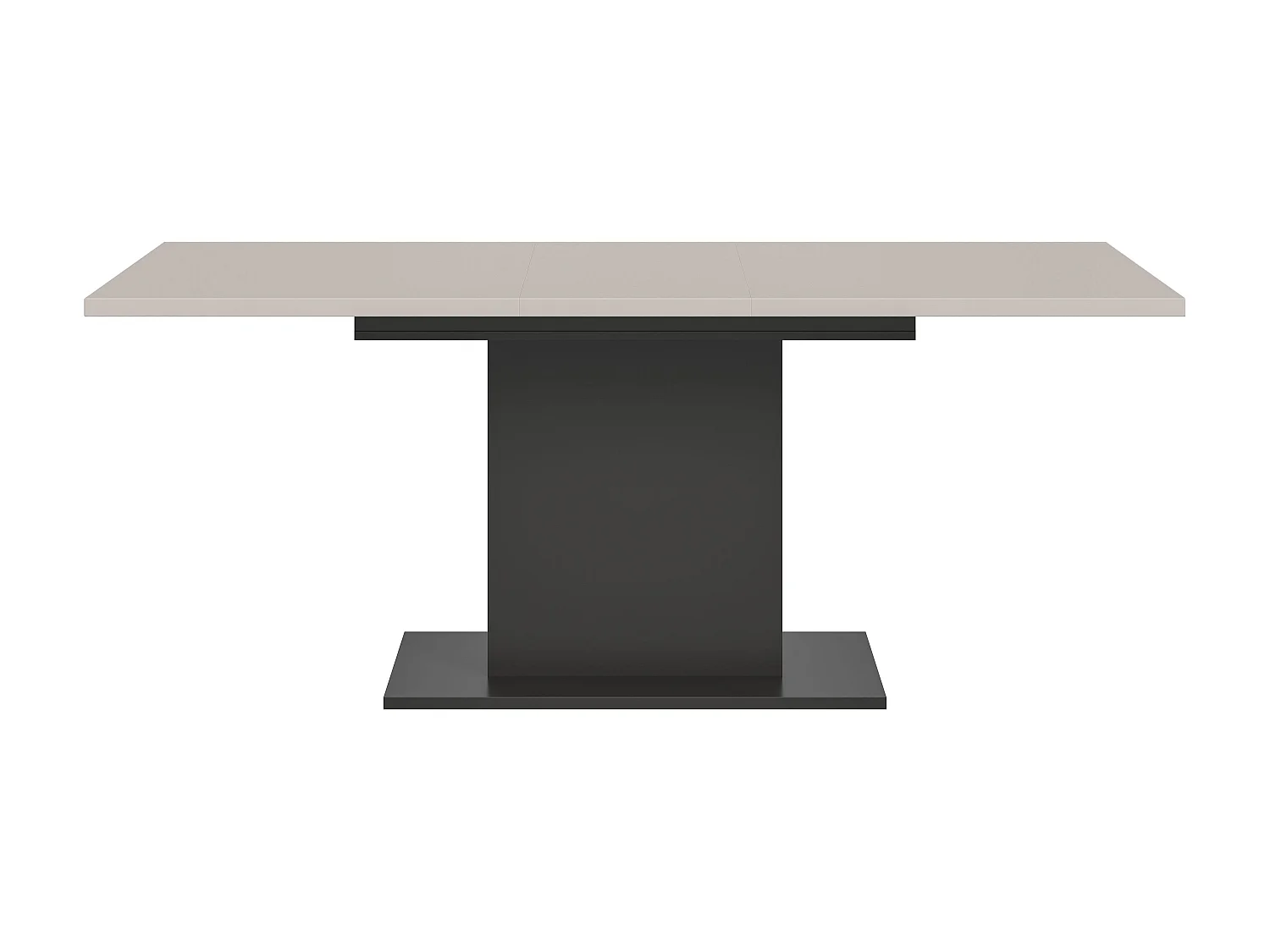 Table de salle à manger MOTION  (lxhxp : env. 150x76x90 cm)avec plateau cachemire/ pied central gris