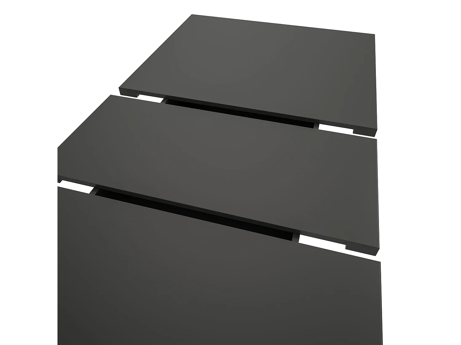 Table de salle à manger MOTION (lxhxp : env. 150x76x90 cm) avec plateau gris/ pied central  aspect chêne