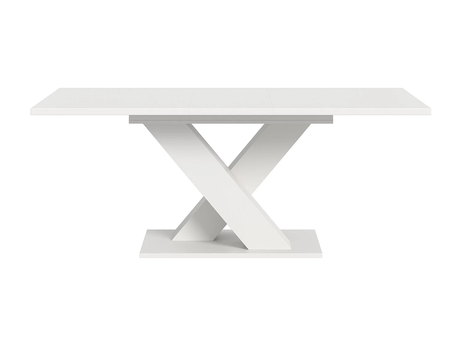 Table de salle à manger MOTION   (lxhxp : env. 150x76x90 cm) avec plateau /pied en X blanc