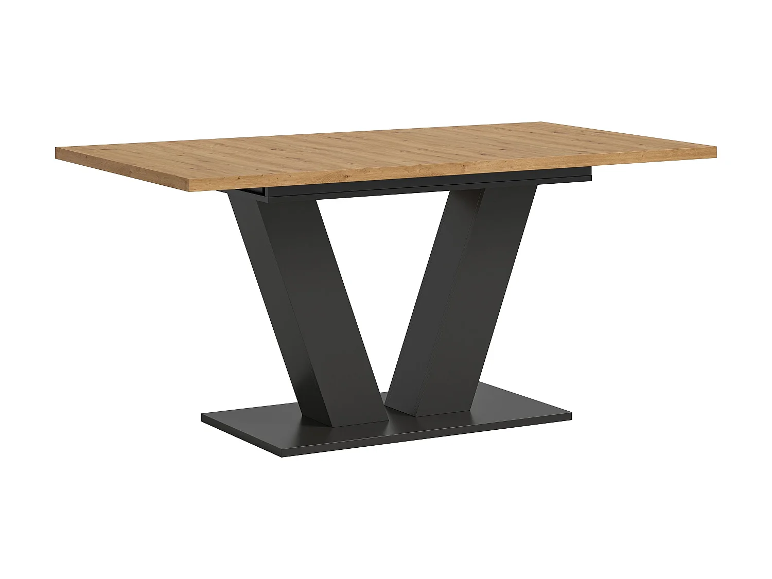 Table de salle à manger MOTION (LxHxP : env. 150x76x90 cm) chêne gris et artisanal