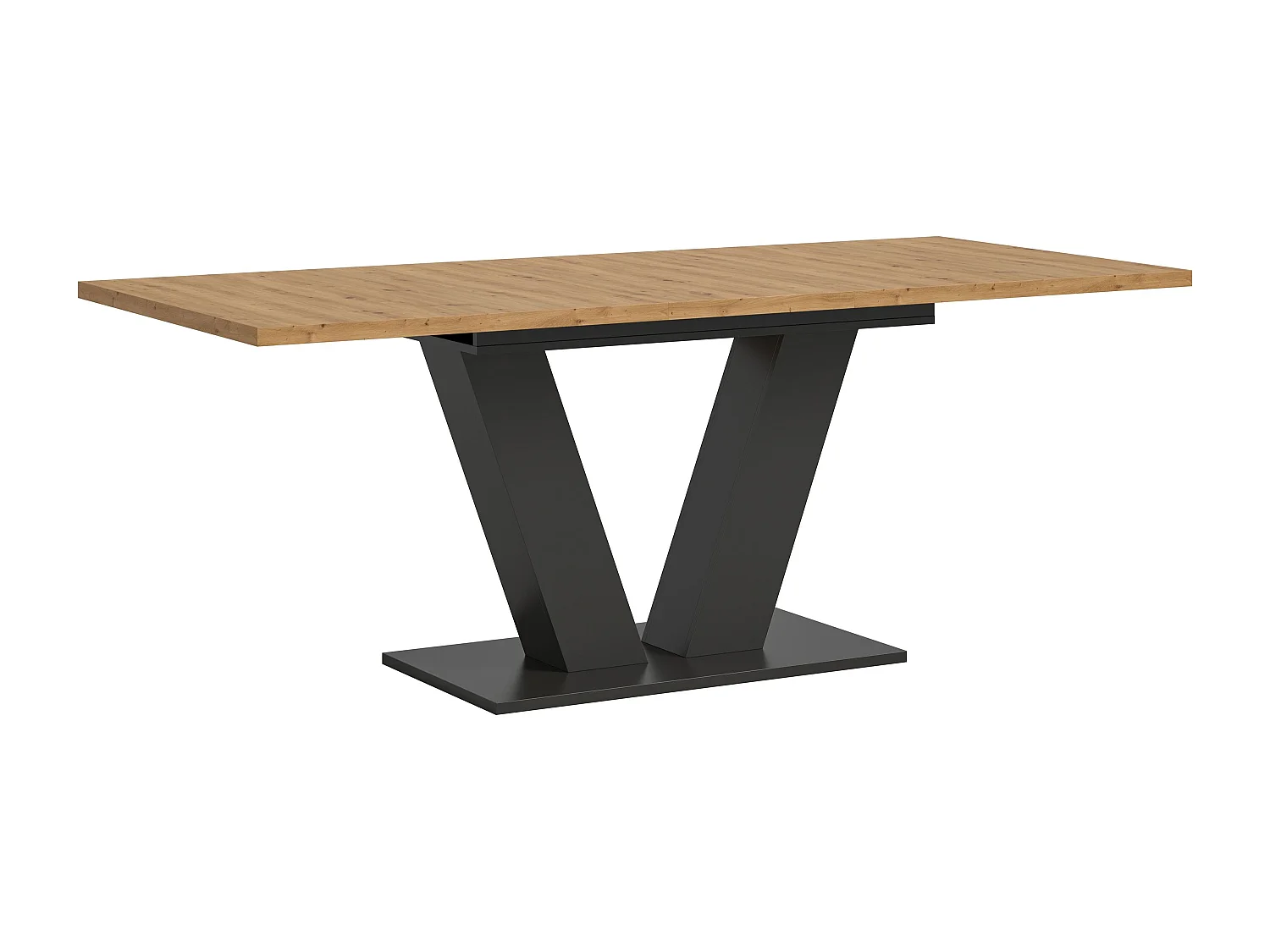 Table de salle à manger MOTION (LxHxP : env. 150x76x90 cm) chêne gris et artisanal