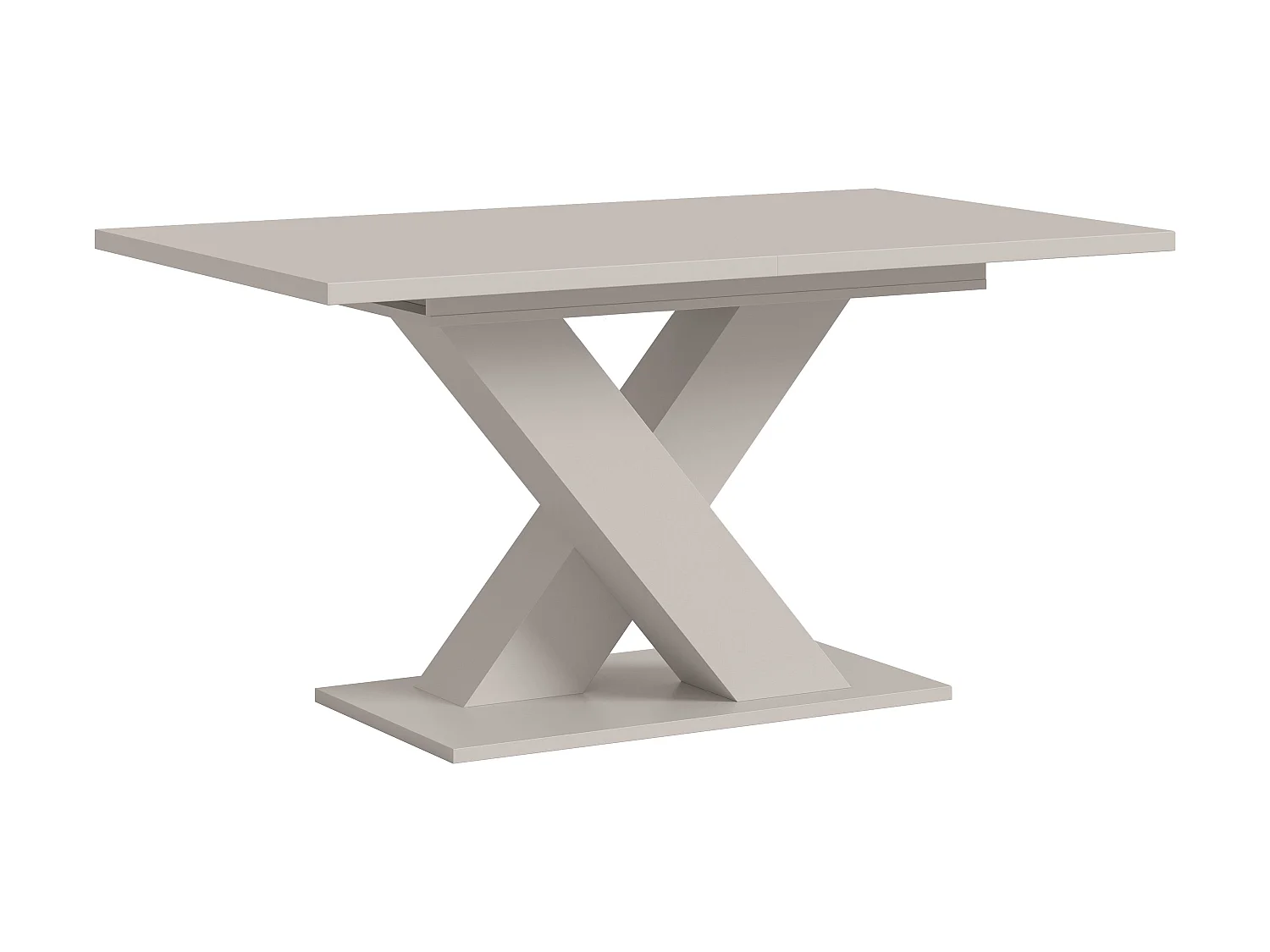 Table de salle à manger MOTION  (lxhxp : env. 150x76x90 cm) avec plateau / pied en X cachemire