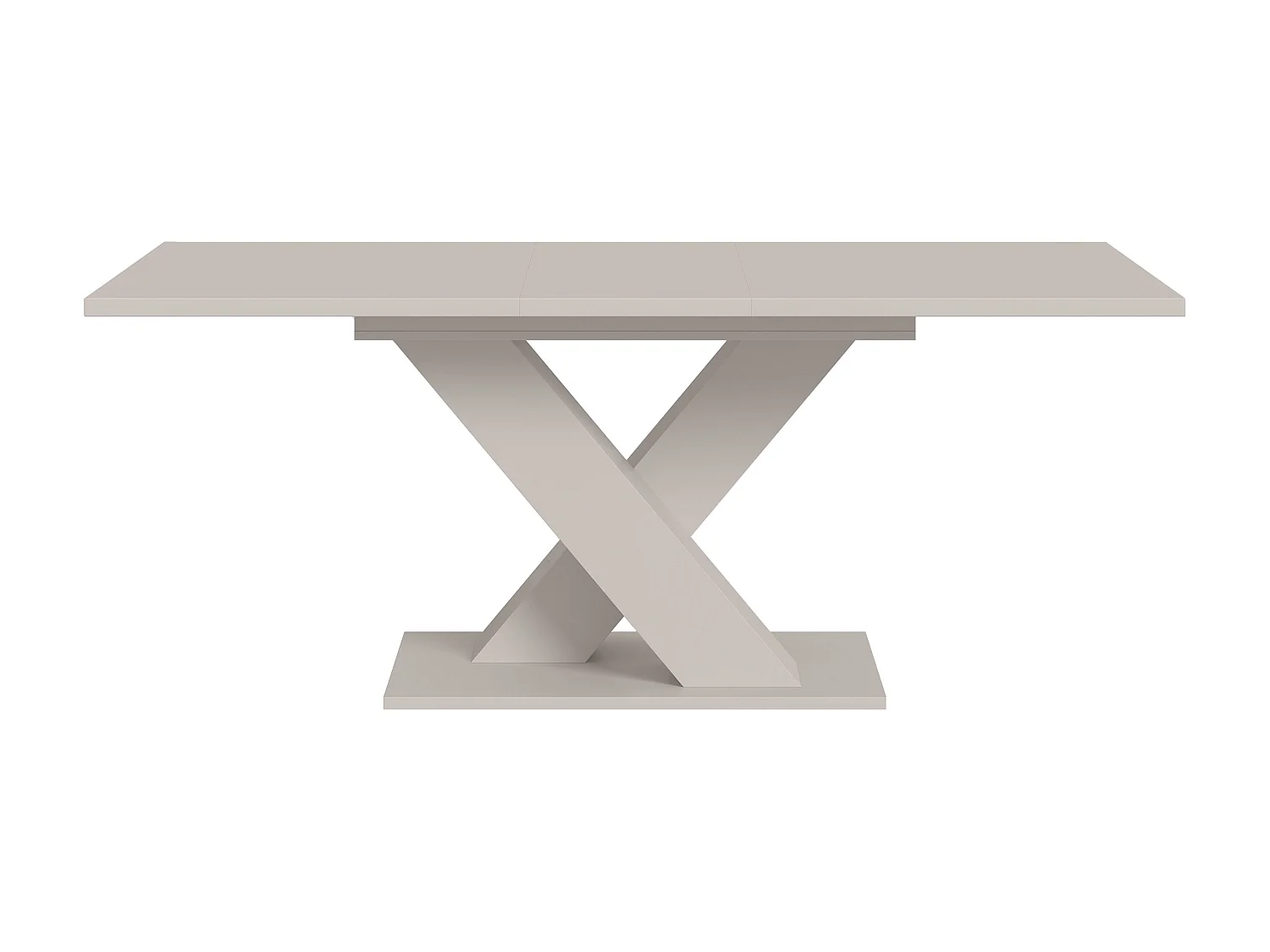 Table de salle à manger MOTION  (lxhxp : env. 150x76x90 cm) avec plateau / pied en X cachemire