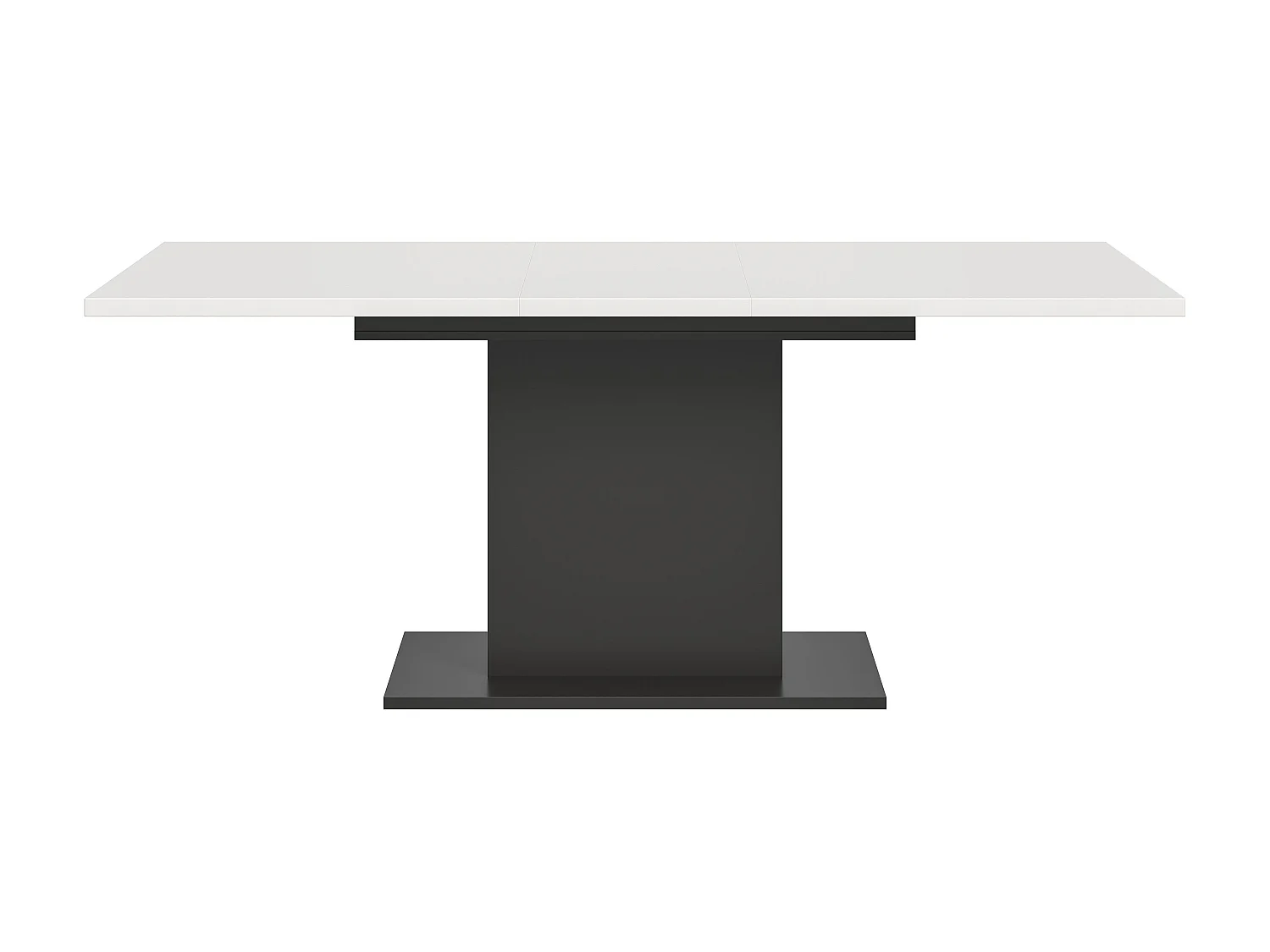 Table de salle à manger MOTION (lxhxp : env. 150x76x90 cm) avec plateau blanc/pied central  gris