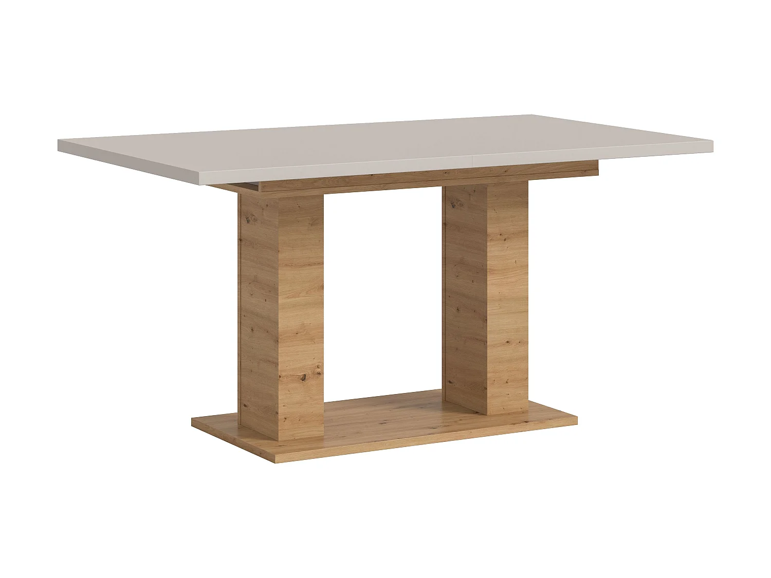 Table de salle à manger MOTION  (lxhxp : env. 150x76x90 cm) avec plateau cachemire /pied en U chêne artisan
