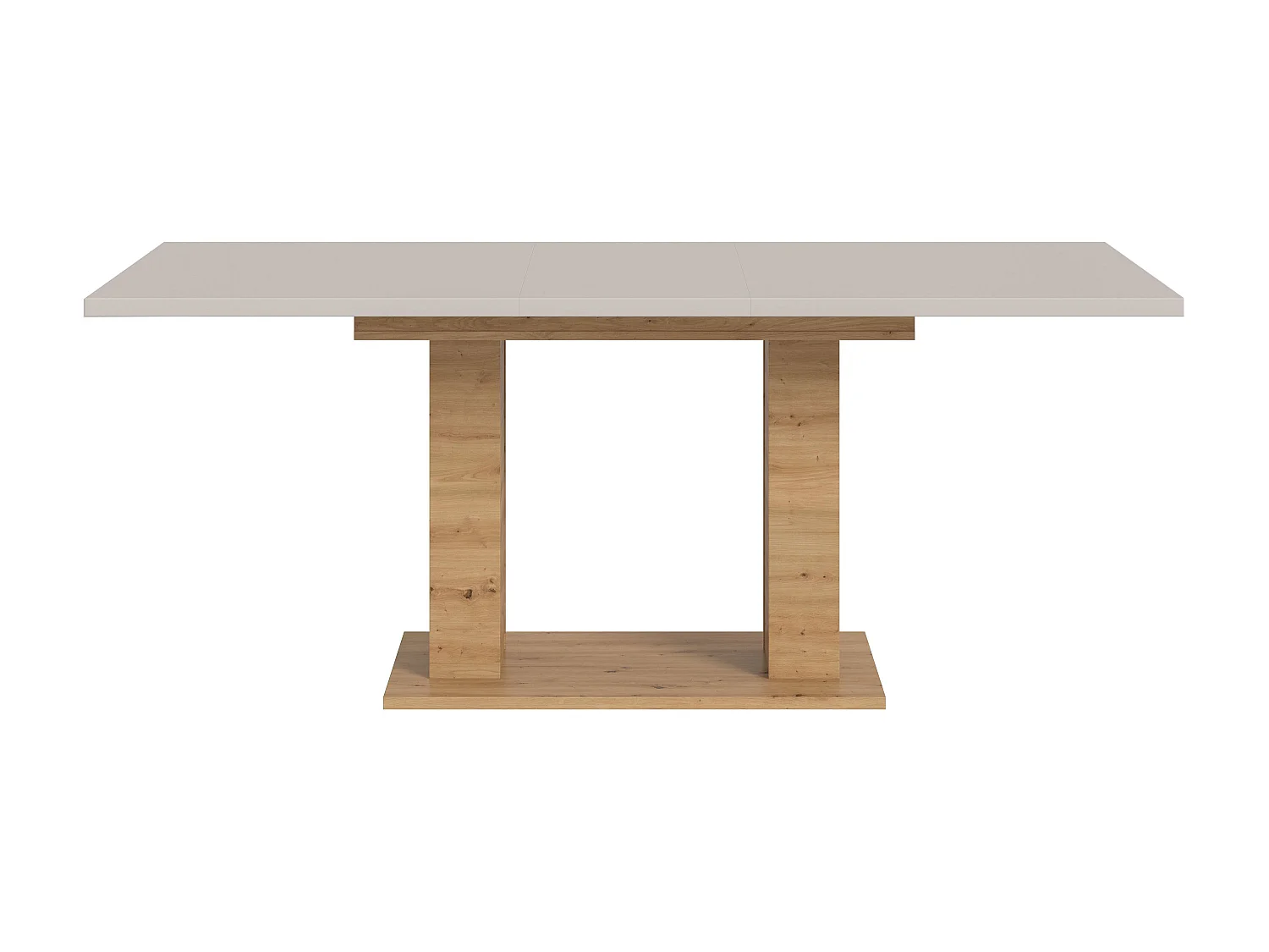 Table de salle à manger MOTION  (lxhxp : env. 150x76x90 cm) avec plateau cachemire /pied en U chêne artisan