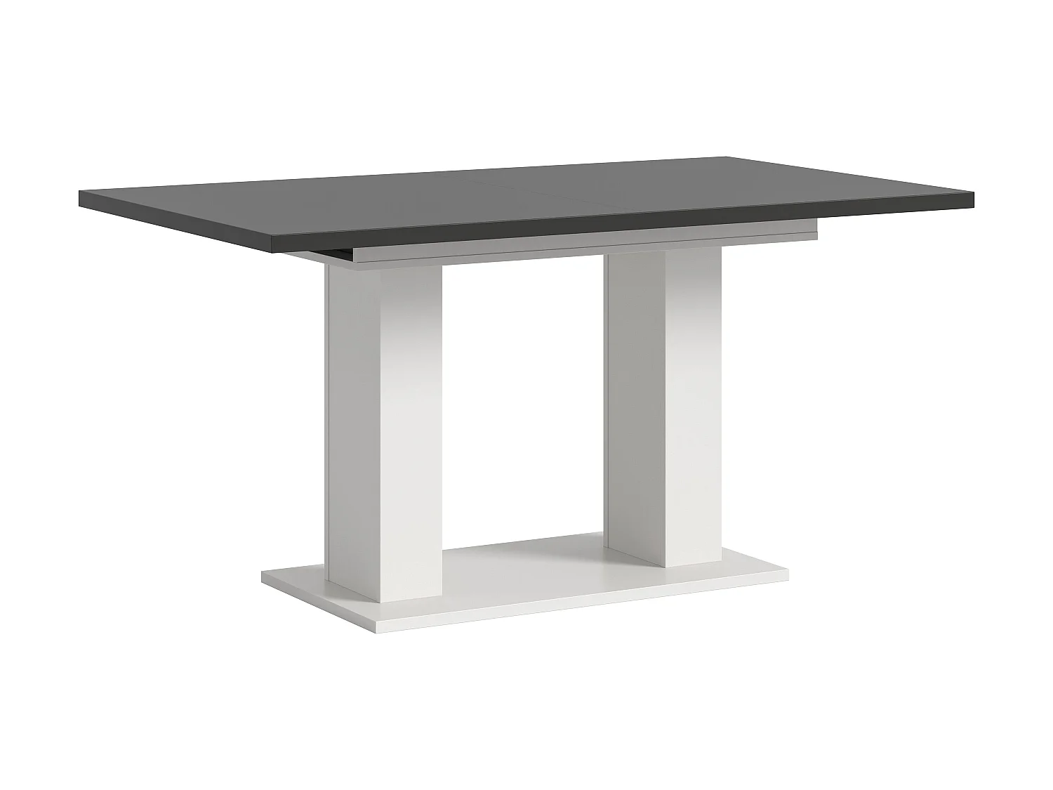 Table de salle à manger MOTION (lxhxp : env. 150x76x90 cm)  avec plateau  gris/ pied en U blanc
