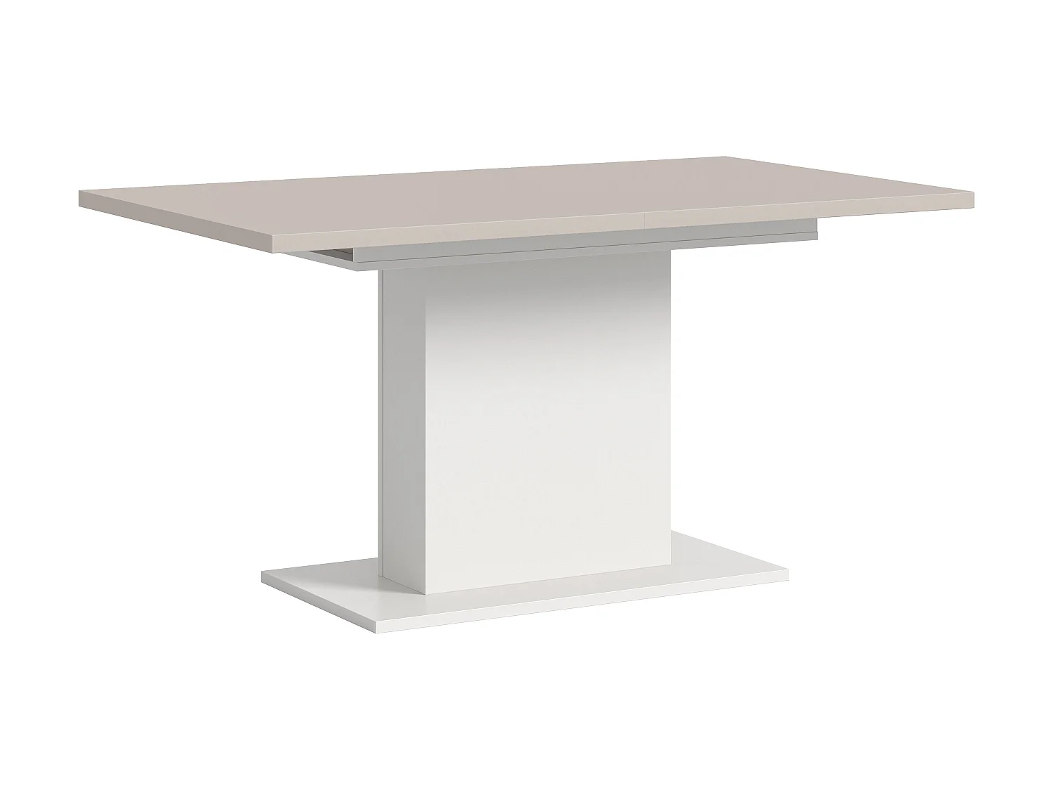 Table de salle à manger MOTION (lxhxp : env. 150x76x90 cm) avec plateau en cachemire/ pied  central blanc
