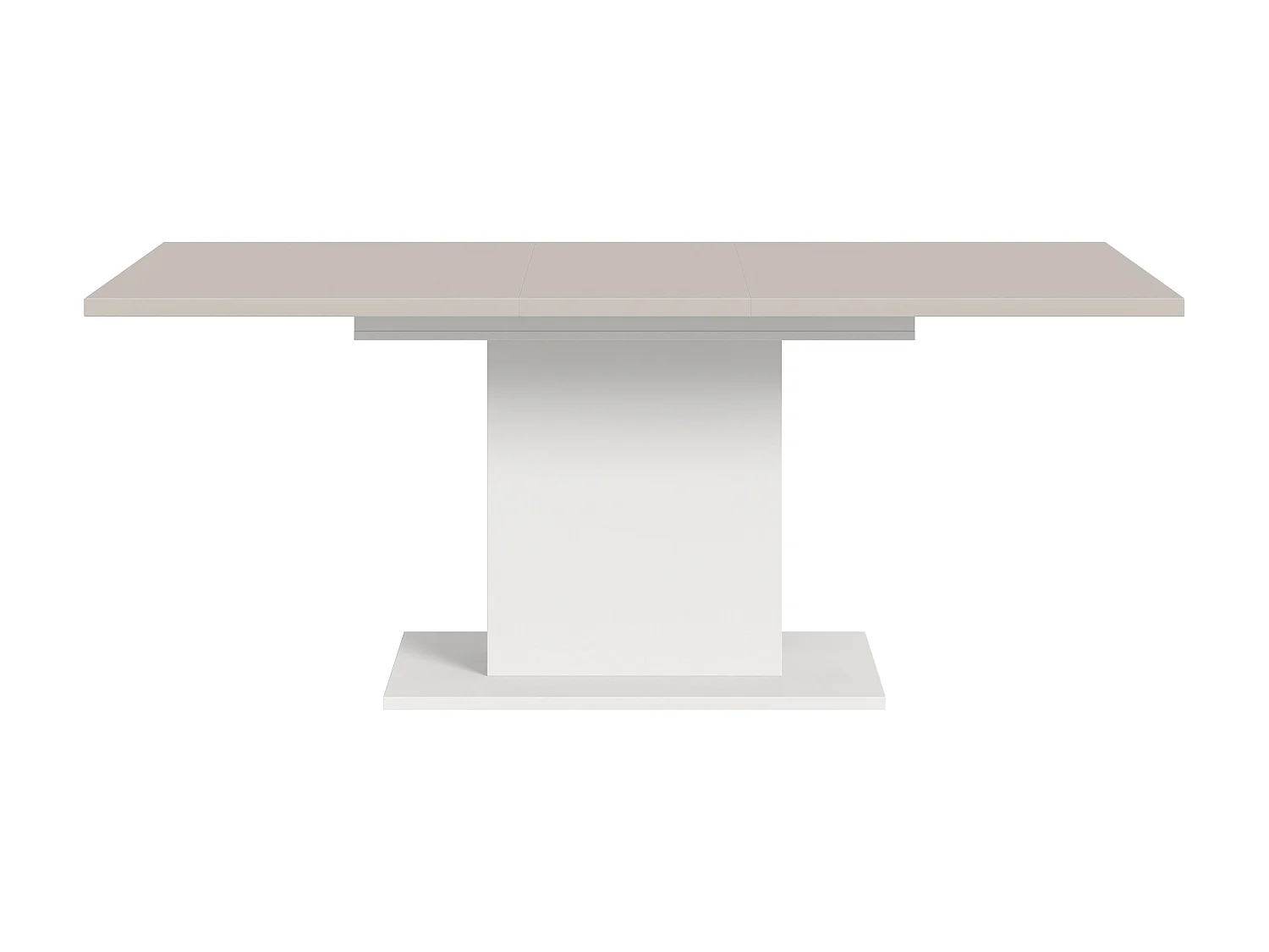 Table de salle à manger MOTION (lxhxp : env. 150x76x90 cm) avec plateau en cachemire/ pied  central blanc