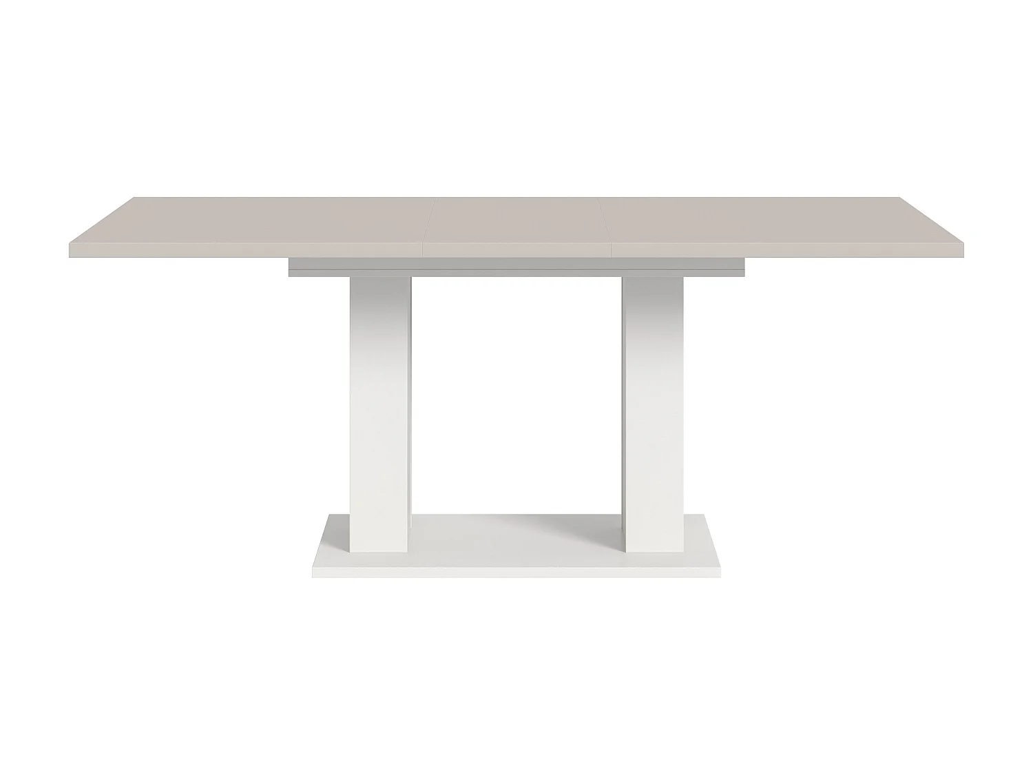 Table de salle à manger MOTION   (lxhxp : env. 150x76x90 cm) avec plateau en cachemire / pied en U blanc