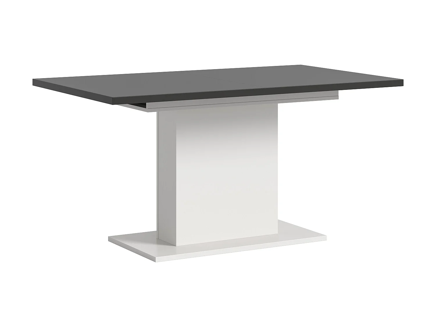 Table de salle à manger MOTION (lxhxp : env. 150x76x90 cm) avec plateau  gris /pied central blanc