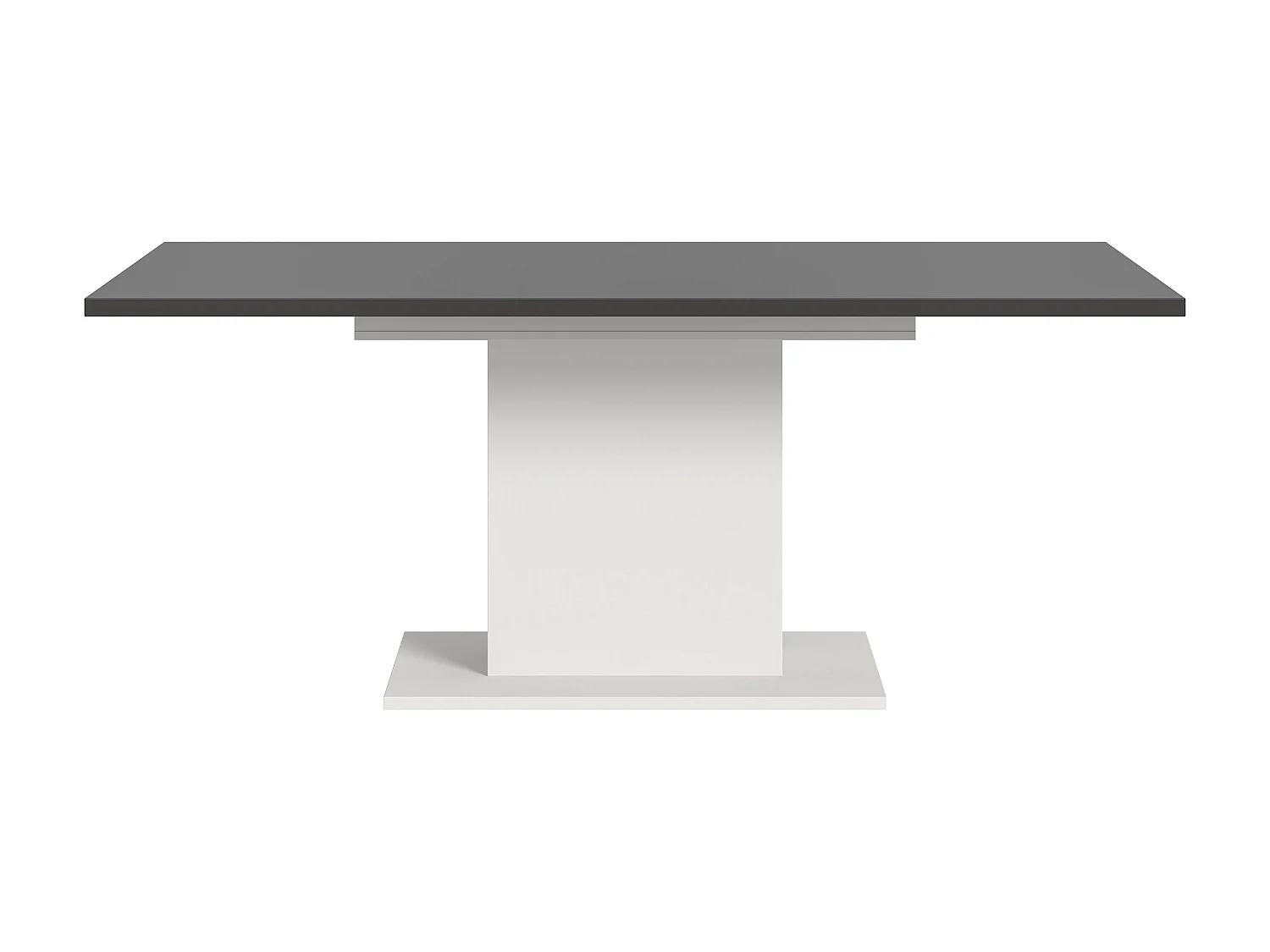 Table de salle à manger MOTION (lxhxp : env. 150x76x90 cm) avec plateau  gris /pied central blanc