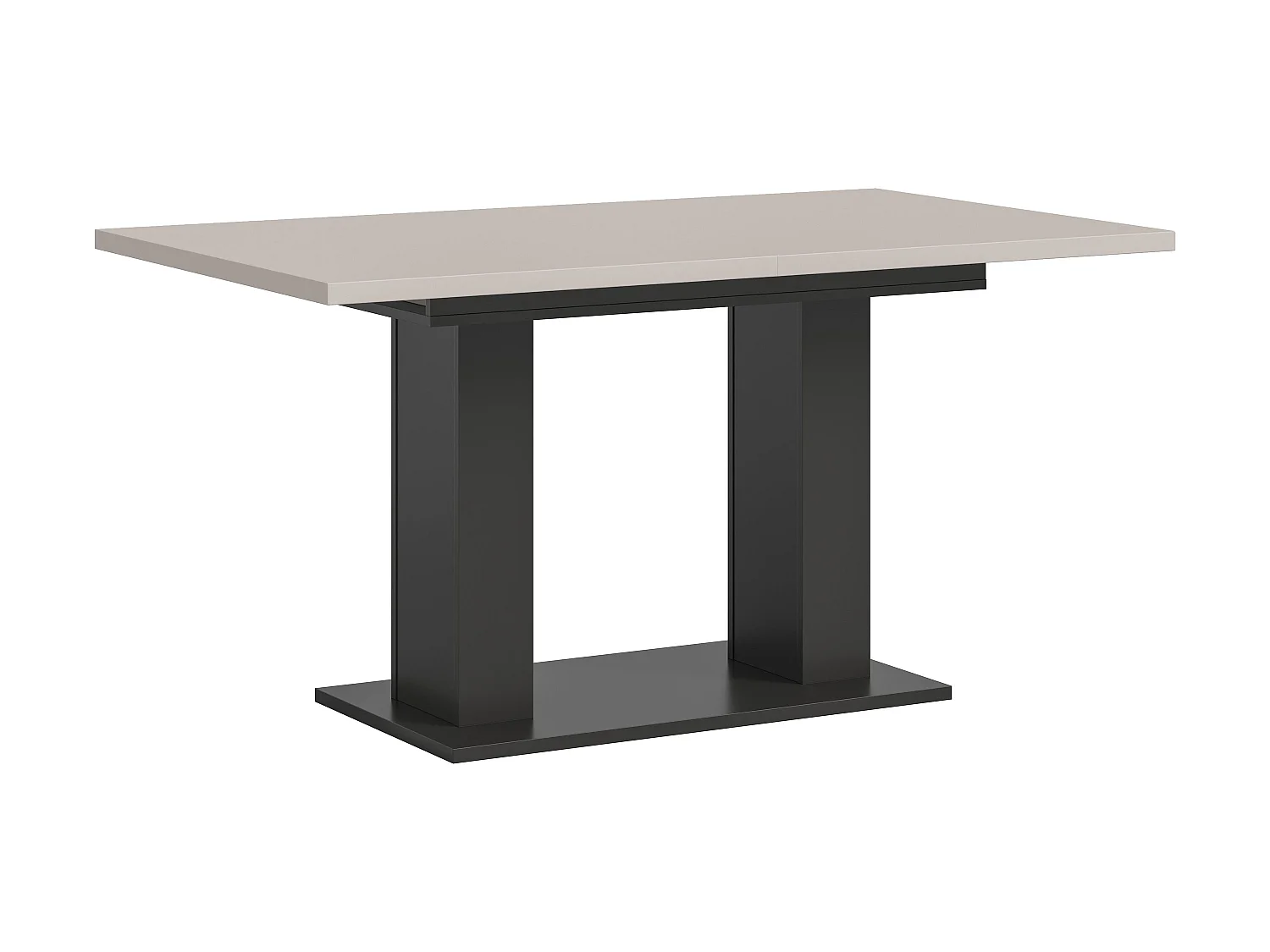 Table de salle à manger MOTION  (lxhxp : env. 150x76x90 cm) avec plateau cachemire/ pied en U gris
